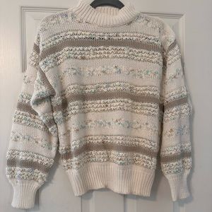 VTG Winter White Woven Sweater